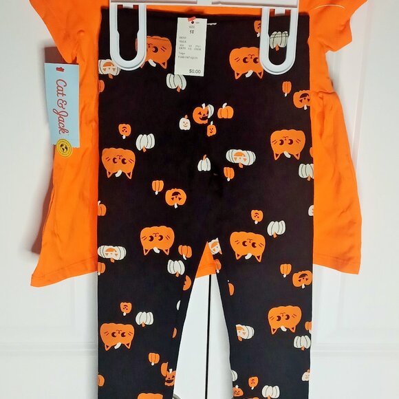NEW Cat & Jack Pumpkin Top & Leggings size 5T - Picture 4 of 4